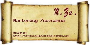 Martonosy Zsuzsanna névjegykártya